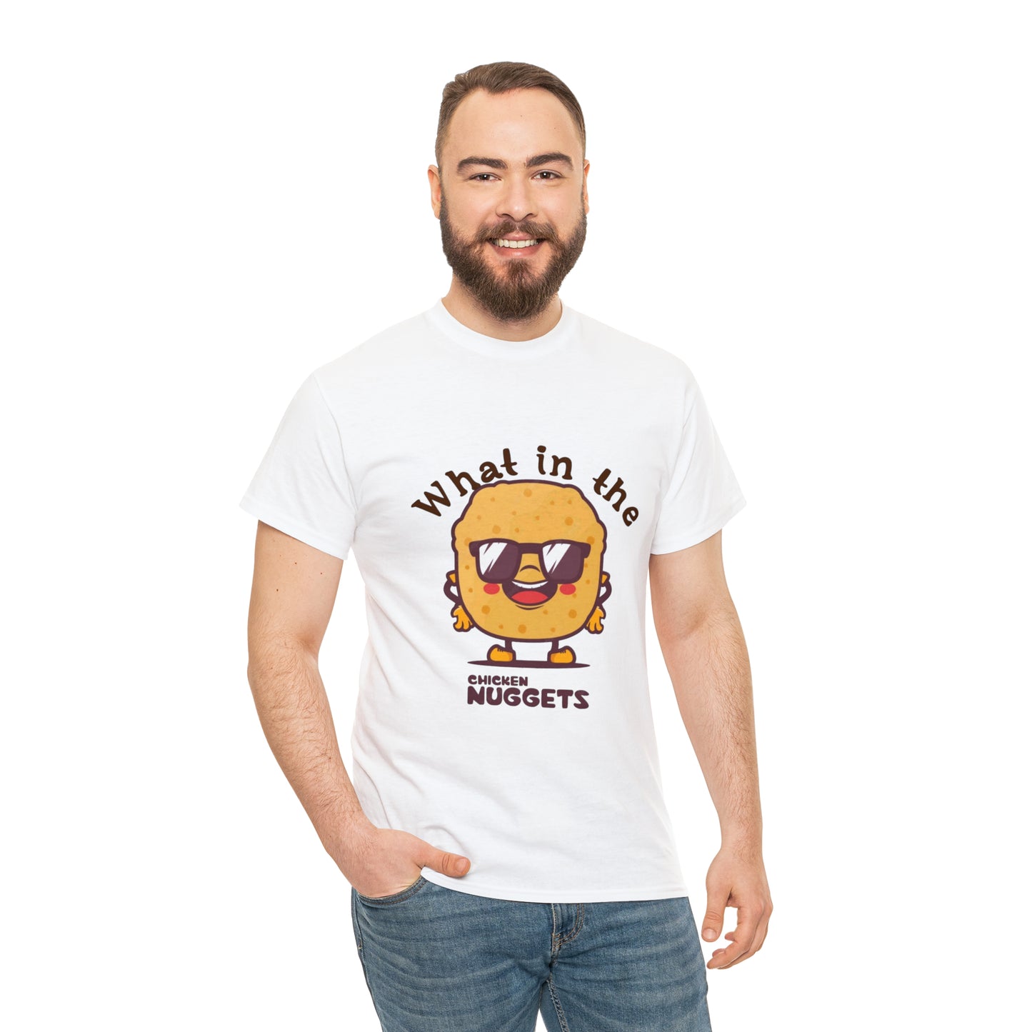 Unisex Heavy Cotton Tee - What in the chicken nugget