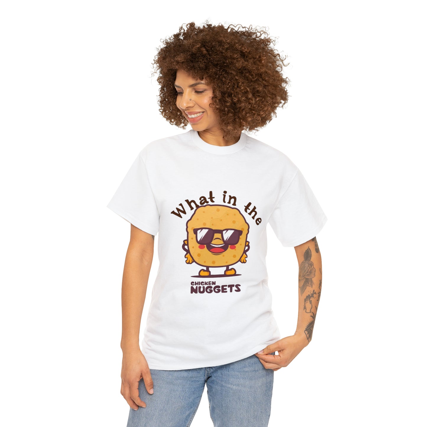 Unisex Heavy Cotton Tee - What in the chicken nugget