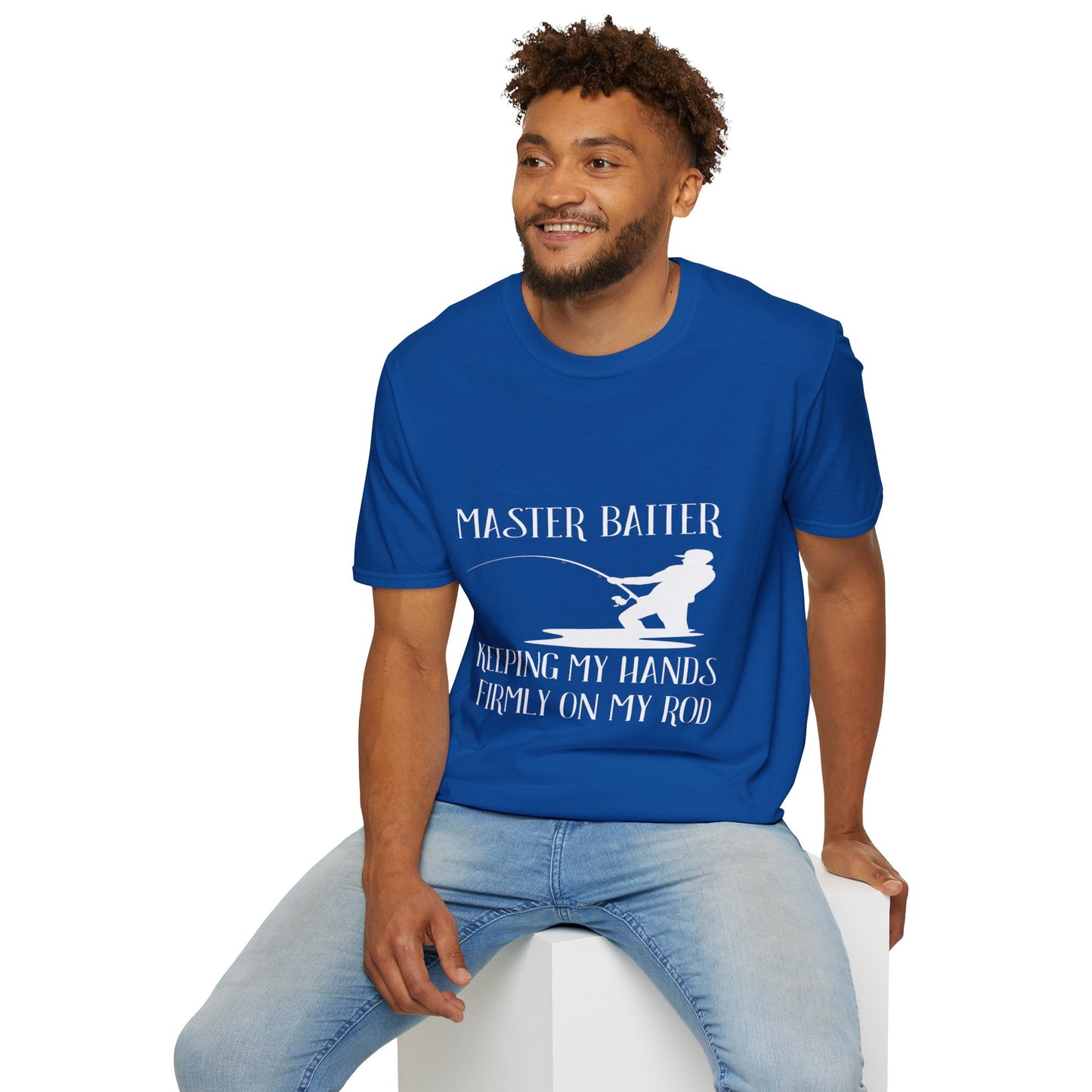 Master Baiter Fishing T-Shirt - Unisex Softstyle Graphic Tee for Fishing Enthusiasts