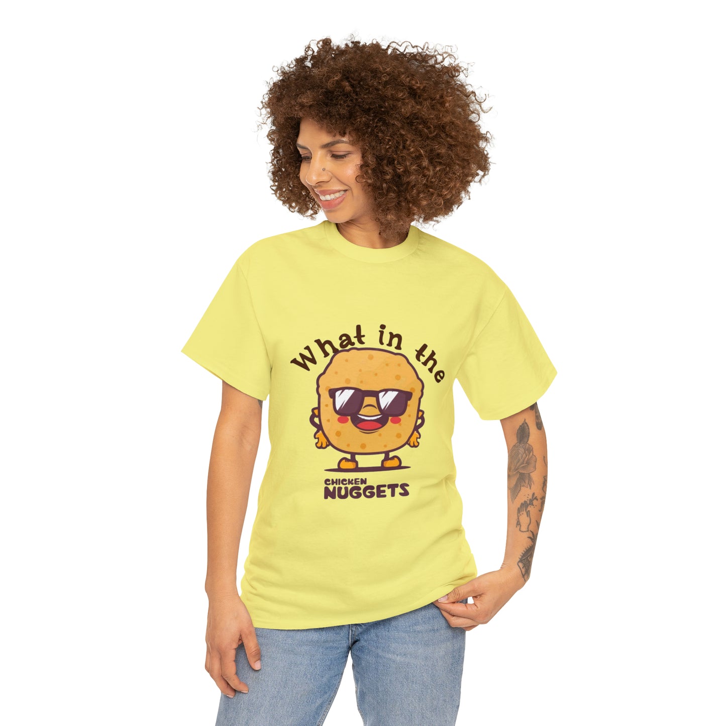 Unisex Heavy Cotton Tee - What in the chicken nugget