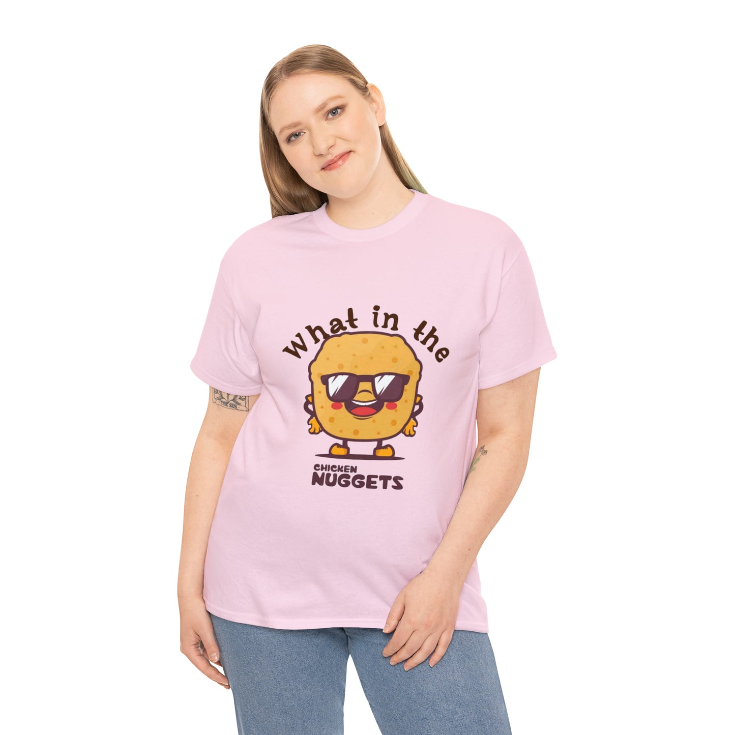 Unisex Heavy Cotton Tee - What in the chicken nugget