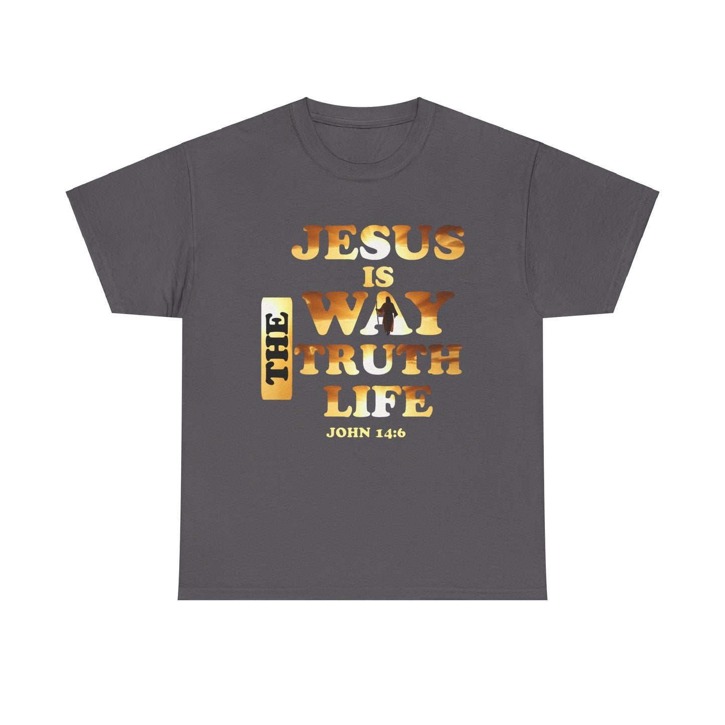 Faith-Inspired Unisex Heavy Cotton Tee - 'Jesus is the Way, the Truth, and the Life'