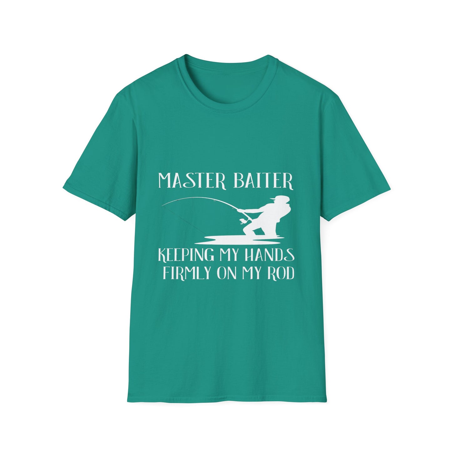 Master Baiter Fishing T-Shirt - Unisex Softstyle Graphic Tee for Fishing Enthusiasts