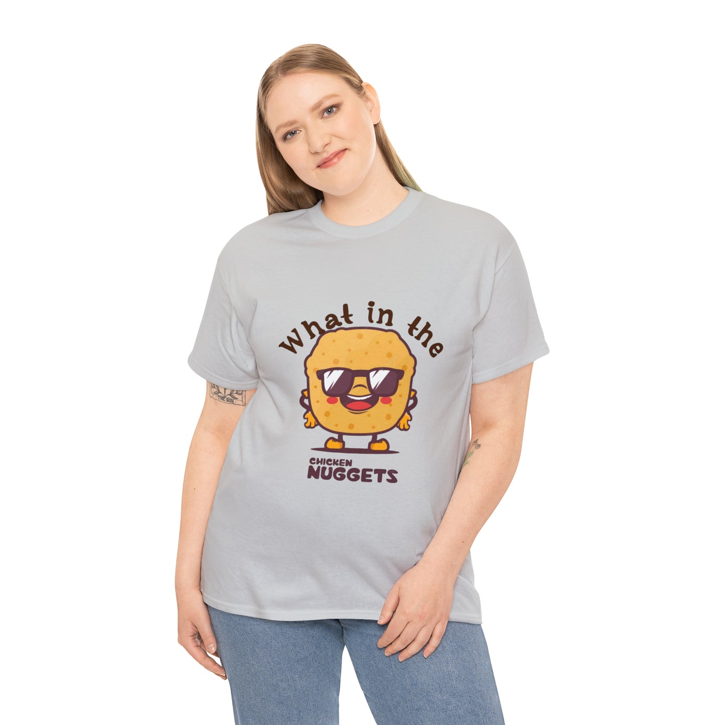 Unisex Heavy Cotton Tee - What in the chicken nugget