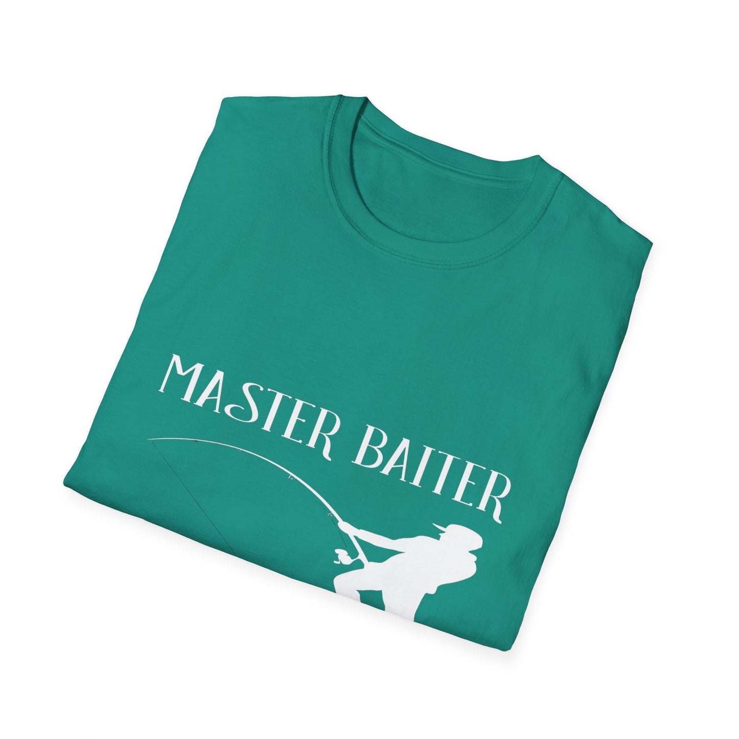 Master Baiter Fishing T-Shirt - Unisex Softstyle Graphic Tee for Fishing Enthusiasts