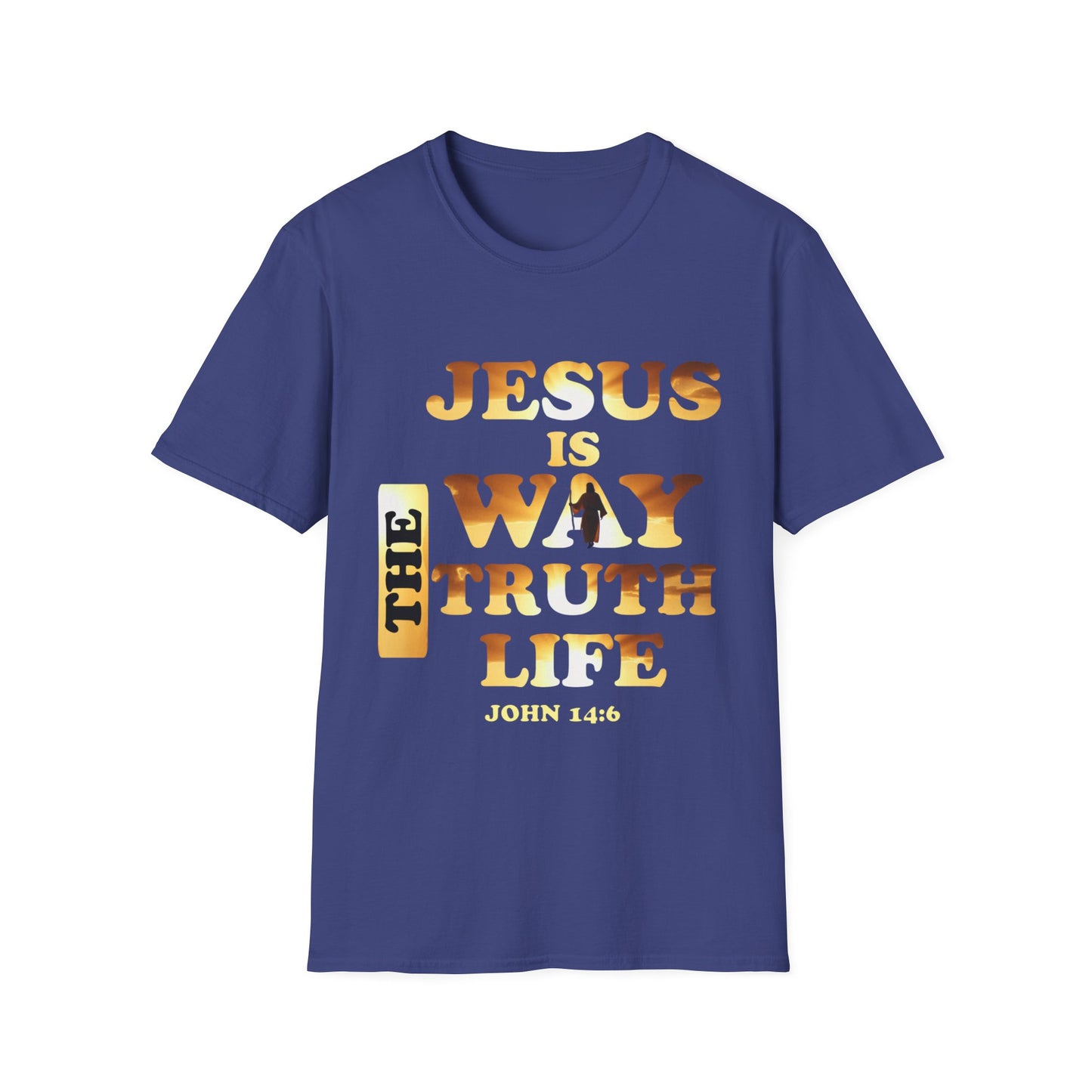 Inspirational Unisex T-Shirt - 'Jesus is the Way, Truth, Life' - Faith-Based Apparel